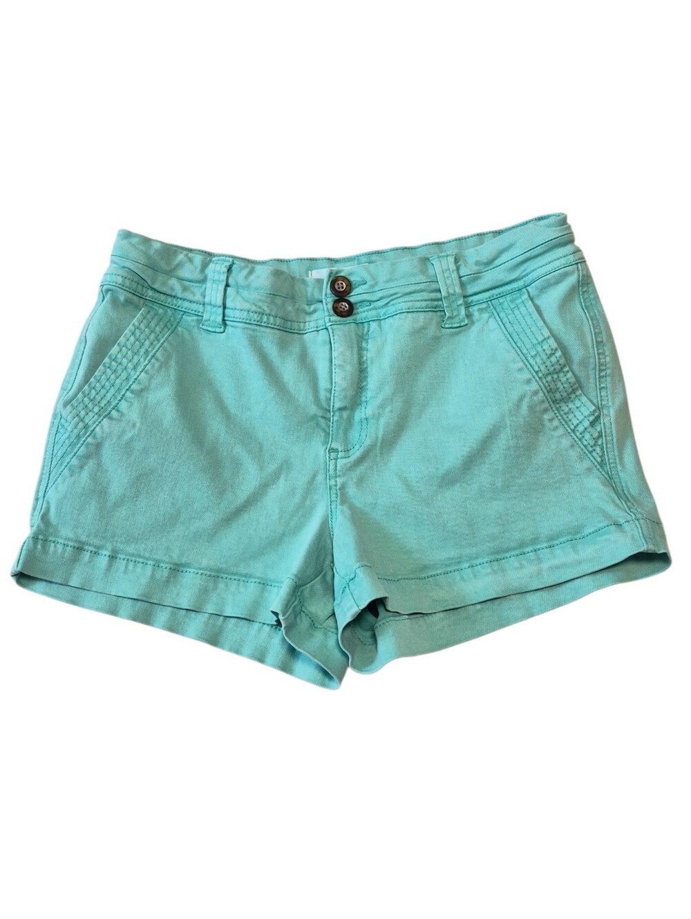 BKE Mint Green Cotton Blend Stretch Shorts - Size 27